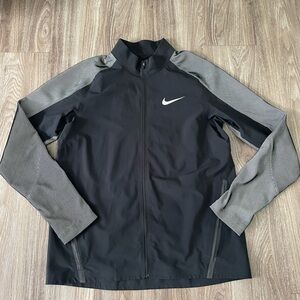 Nike Mens Running Jacket Size Large Stadium 3M Twill Dri-Fit Black 822552 011